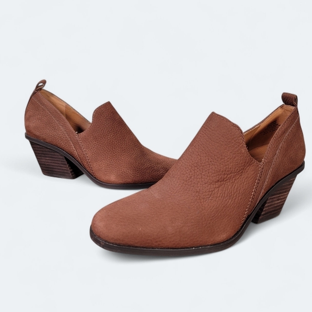 Lucky Brand Vennia Brown Women's Slip-On Booties Size 9 Shooties